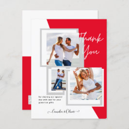 Foto Collage DANK IHNEN Hochzeit/Baby/Graduate/JA Postkarte