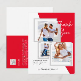 Foto Collage DANK IHNEN Hochzeit/Baby/Graduate/JA Postkarte