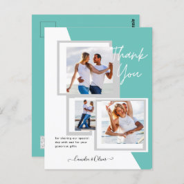 Foto Collage DANK IHNEN Hochzeit/Baby/Graduate/JA Postkarte