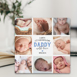 Foto Collage des ersten Vaters Fotoplatte<br><div class="desc">Dieser Vatertag, zeige dem neuen Vater in deinem Leben, wie besonders sein erstes Jahr seiner Vaterschaft war. Mit unserer maßgeschneiderten Bildtafel können Sie acht hochgeschätzte Erinnerungen erfassen, unterstrichen durch die herzliche Botschaft "Glücklicher 1. Vatertag Papa mit Liebe". Ergänzt durch ein zauberhaftes blaues Herz und eine süße Persönlichkeit mit dem Namen...</div>