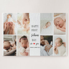Foto Collage des ersten Vaters | Vater Puzzle