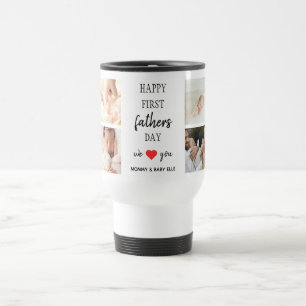 Foto Collage des ersten Vaters   Vater Travel Mug Reisebecher