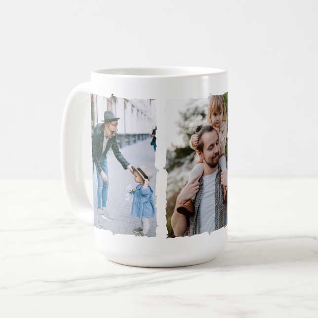 Foto-Collage des Vaters  Kaffeetasse (Vorderseite Links)