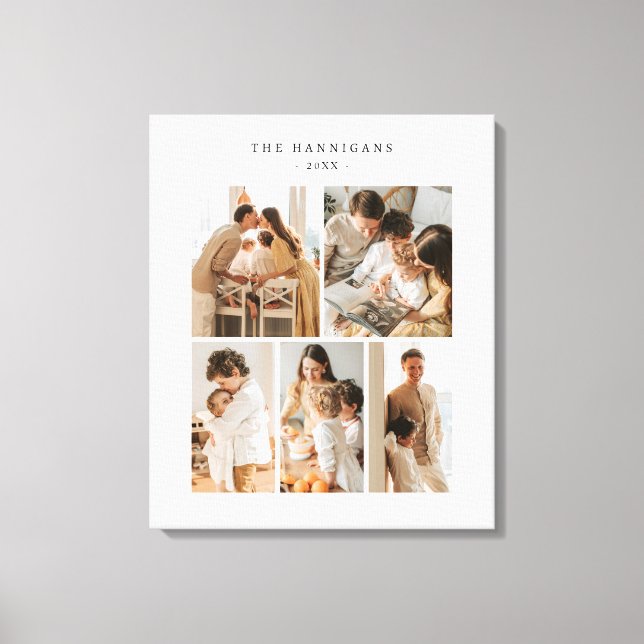 Foto Collage Einfach Elegante Moderne Leinwanddruck (Vorderseite)