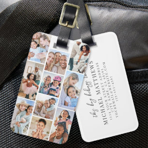 Foto-Collage Einfach Elegantes Bild Gepäckanhänger