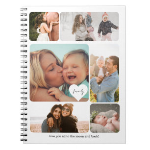 Foto Collage Einfache Mama Vater Kindertagebuch Notizblock