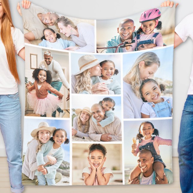 Foto Collage Einfaches Elegantes Bild Fleecedecke (Photo Collage Simple Elegant Picture Fleece Blanket)