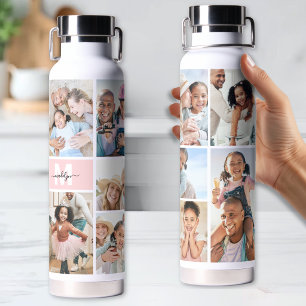 Foto-Collage Einfaches Monogramm Bild Trinkflasche