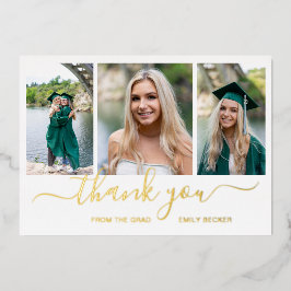 Foto Collage Eleganter Abschluss Dankeschön Karte