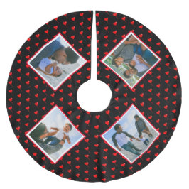 Foto Collage Familie Personalisierte Weihnachtsher Polyester Weihnachtsbaumdecke