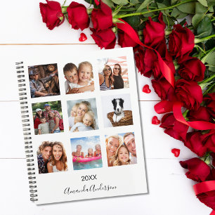 Foto Collage Family Monogramm Weiß 2025 Planer