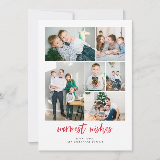 Foto Collage Family - Urlaubskarte Feiertagskarte (Vorderseite)