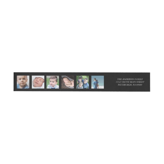 Foto Collage Film Strip Style Umrandung Label (Person)