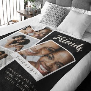 Foto-Collage-Flanelldecke für beste Freunde Fleecedecke