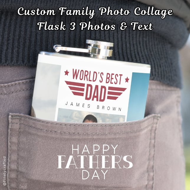 Foto Collage Flask 6 Fotos & Text Flachmann (Von Creator hochgeladen)