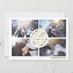 Foto Collage Frohe Weihnachtskarte Feiertagskarte