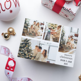 Foto Collage Frohe Weihnachtskarte Feiertagskarte