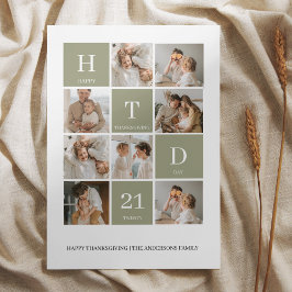 Foto Collage für benutzerdefinierte grüne Familie 