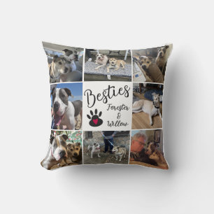 Foto-Collage für beste Haustierfreunde Kissen