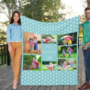 Foto Collage für das Beste Oma je Himmel Fleecedecke