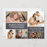 Foto-Collage für die 1. Weihnachtsfamilie des mode Einladung<br><div class="desc">Feiern Sie die Freude und Magie des ersten Weihnachtsfestes Ihres Babys mit der 1. Weihnachtsfamilienfoto-Collage-Einladung des Modernen Babys. Diese spezielle Vorlage für die Ferienwohnung erlaubt Ihnen, die wertvollen Momente Ihres Neugeborenen mit Familie und Freunden zu teilen, guten Beifall zu verbreiten und Ihr Kleines der Welt vorzustellen. Herzstück der Einladung ist...</div>