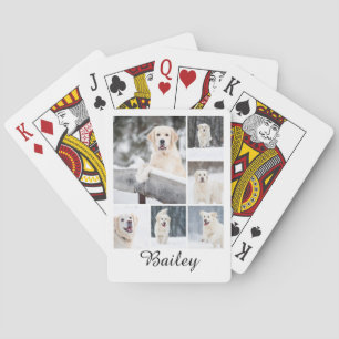 Foto-Collage für Haustiere Personalisiert Spielkarten