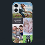 Foto-Collage für personalisierte Erinnerungen iPhone 16 Plus Hülle<br><div class="desc">Personalisieren Sie diese Telefonzelle für Mama mit ihrem Lieblings-Foto. Füllen Sie die Foto Collage,  die sie sich jeden Tag ansehen kann. Beinhaltet Fotos der Kinder,  Haustiere,  Ehegatten,  die ganze Familie. Chalkboard-Block mit benutzerdefinierbarem Text "Wir Liebe Sie momme"</div>