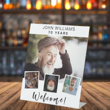 Foto-Collage Geburtstagsfeier willkommen