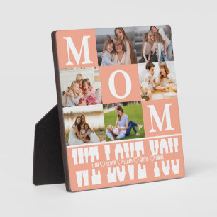 Foto Collage Geschenk für Mama, Individuelle Namen Fotoplatte