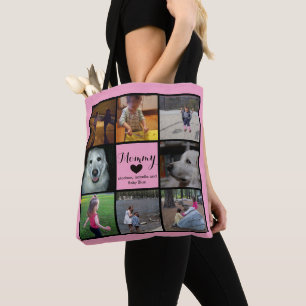 Foto Collage Geschenk für Mama, Oma, Schwarz Rosa