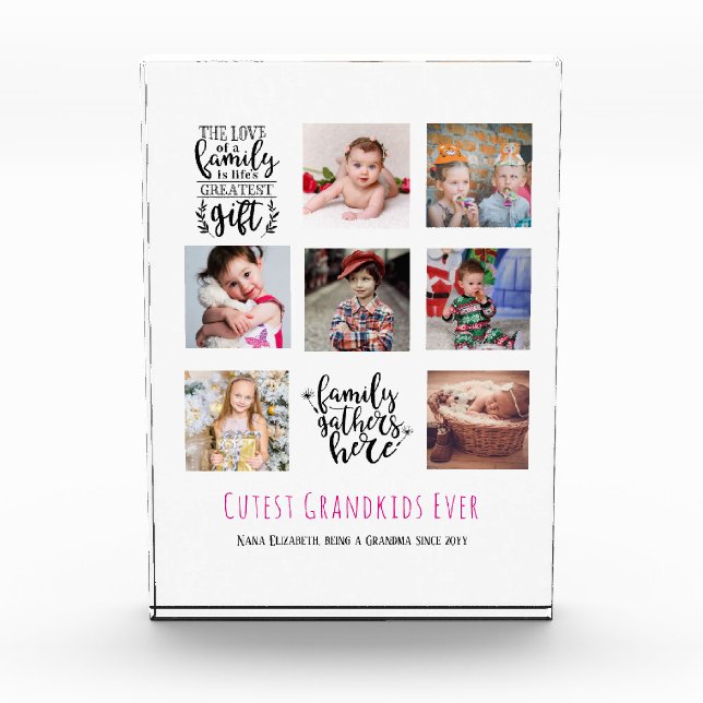 Foto Collage Geschenk Großeltern Pa Ma (Vorderseite)