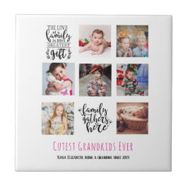 Foto Collage Geschenk Großeltern Pa Ma Fliese