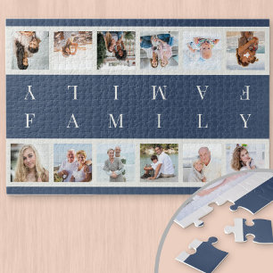 Foto-Collage gespiegelt Familien-Team-Wettbewerb Puzzle