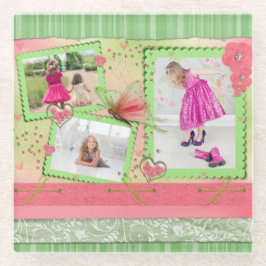 Foto Collage Girls Scrapbook Custom Glasuntersetzer