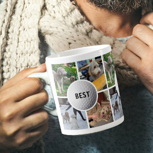 Foto Collage Golf Ball Bester Vater je Kaffeetasse