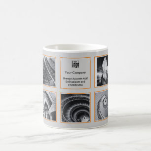 Foto Collage Gray Orange Small Business Kaffeetasse