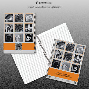 Foto Collage Gray Orange Small Business Notizbuch