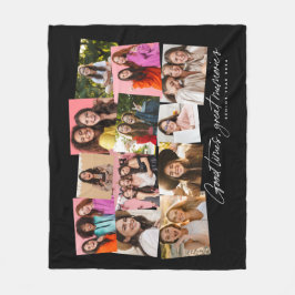 Foto Collage gute Zeiten große Erinnerungen schwar Fleecedecke