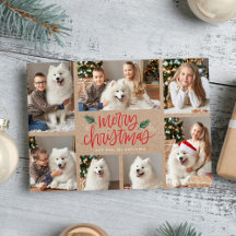 Foto Collage Hand Lettered Frohe WeihnachtsKraft