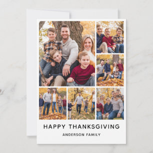 Foto Collage Happy Thanksgiving Feiertagskarte