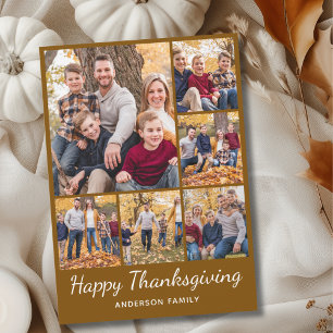Foto Collage Happy Thanksgiving Feiertagskarte