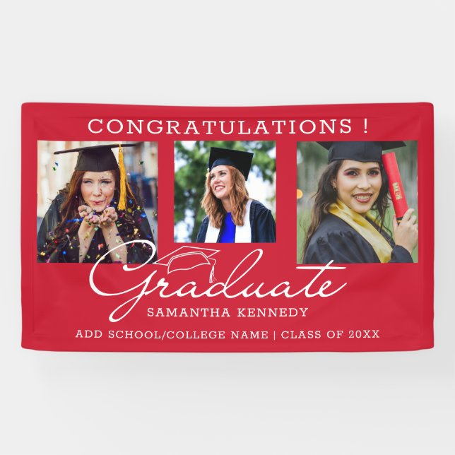 Foto Collage Herzlichen Glückwunsch 2025 Graduate  Banner (Horizontal)