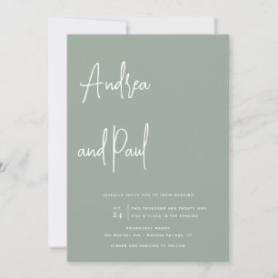 Foto-Collage-Hochzeit   QR-Code-Einladungen Einladung