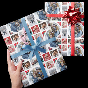 Foto Collage Holiday Geschenkpapier