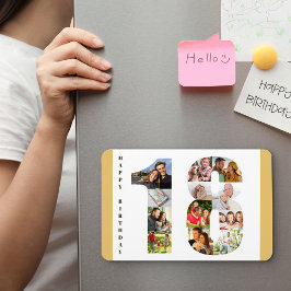 Foto Collage in Number 18 Happy 18. Geburtstag Magnet