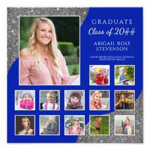 Foto Collage K-12 Royal Blue Silver