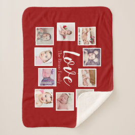 Foto Collage LIEBE als einzigartig Personalisiert Sherpadecke