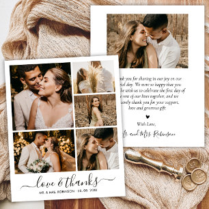 Foto-Collage Liebe und Dank Hochzeit Danke sagen