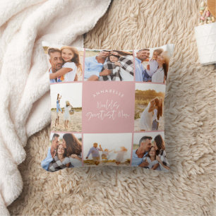 Foto Collage mädchenhafte rosa mädchenhafte Mütter Kissen