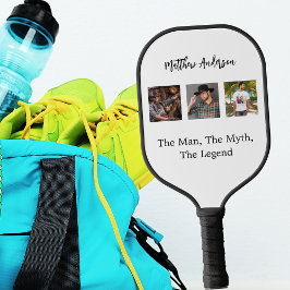Foto Collage man Mythos Legende weiß Pickleball Schläger